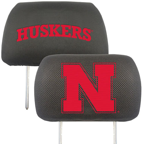 Nebraska Cornhuskers NCAA Polyester Head Rest Cover (2 Pack)