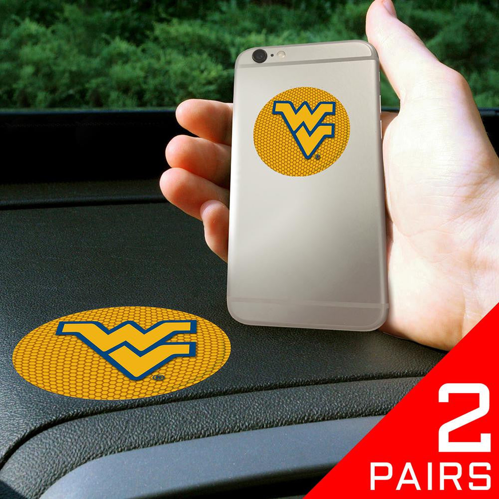 West Virginia Mountaineers NCAA Get a Grip Cell Phone Grip Accessory (2 Piece Set)
