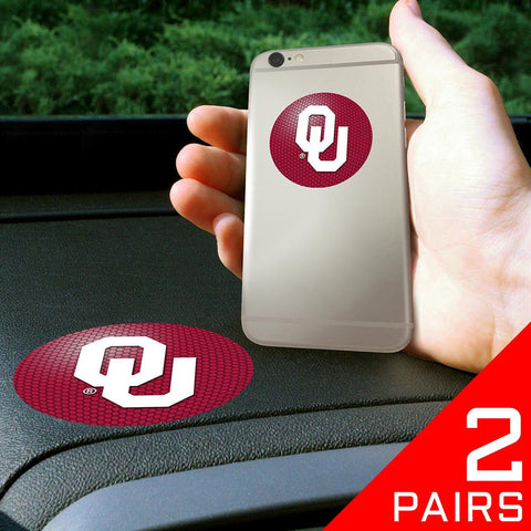 Oklahoma Sooners NCAA Get a Grip Cell Phone Grip Accessory (2 Piece Set)