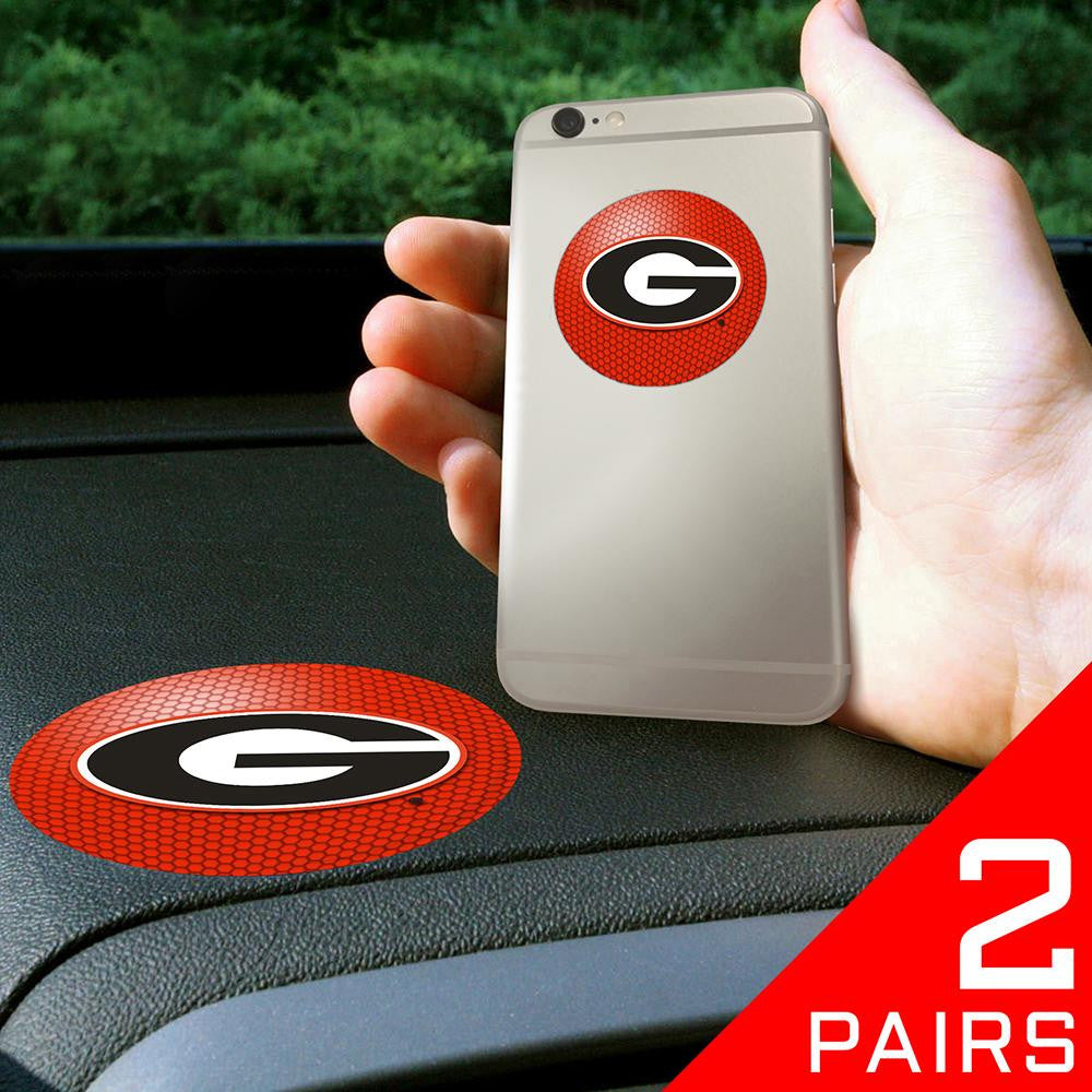 Georgia Bulldogs NCAA Get a Grip Cell Phone Grip Accessory (2 Piece Set)