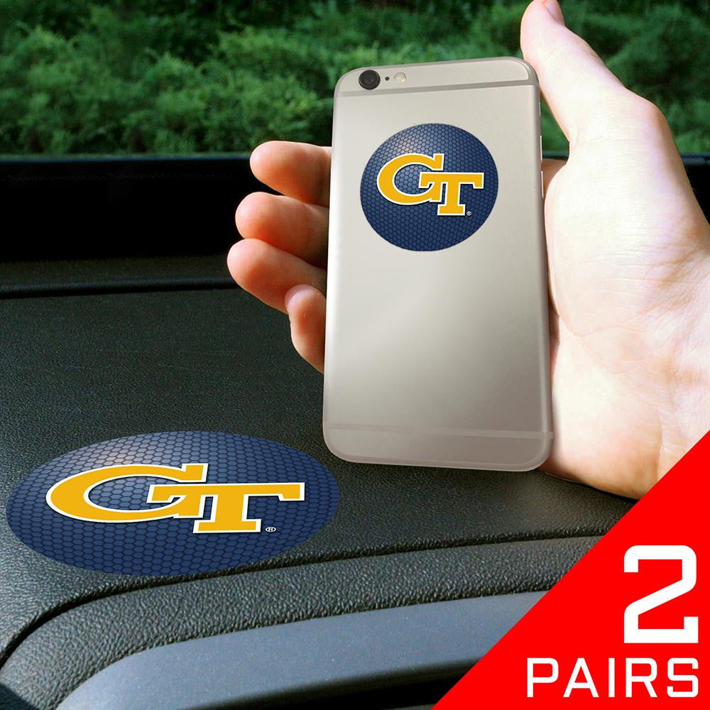 Georgia Tech Yellowjackets NCAA Get a Grip Cell Phone Grip Accessory (2 Piece Set)