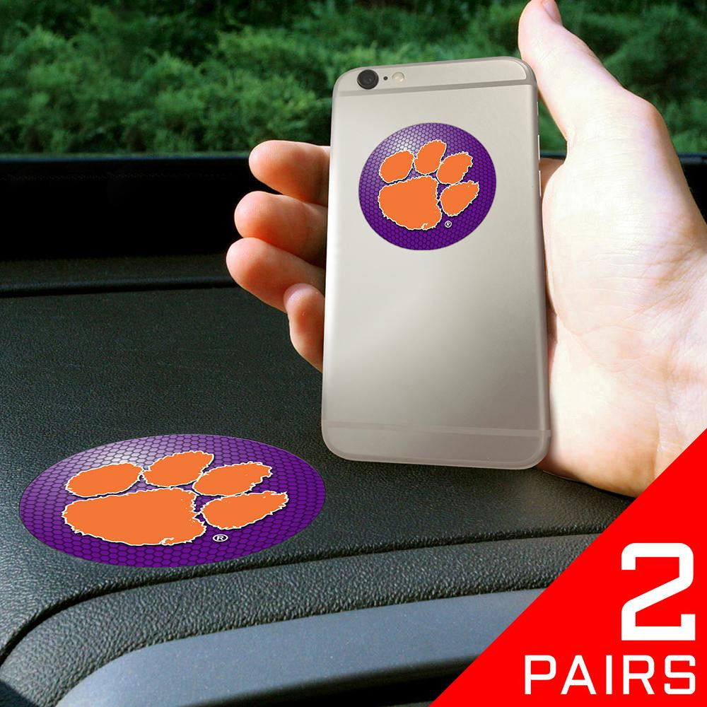 Clemson Tigers NCAA Get a Grip Cell Phone Grip Accessory (2 Piece Set)