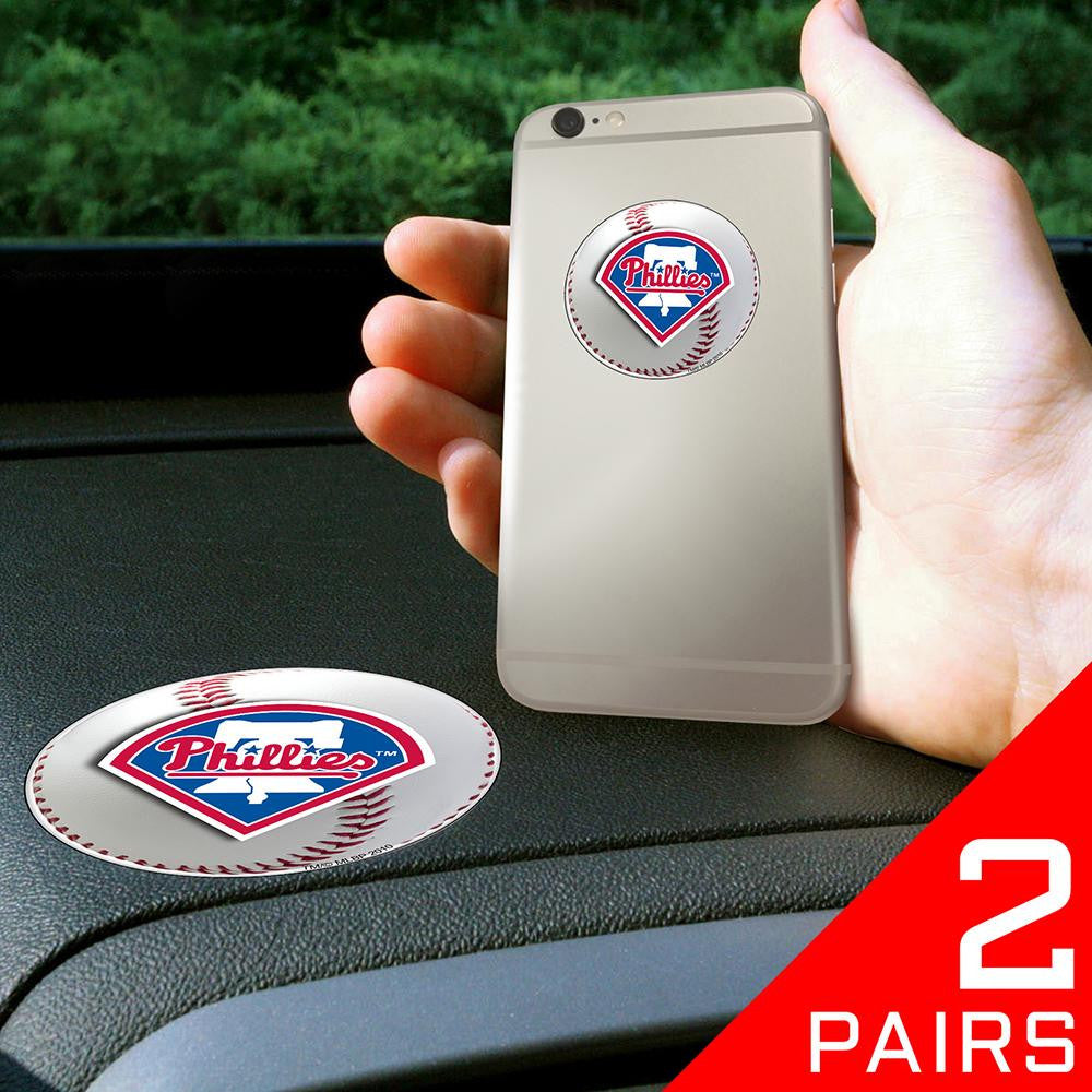 Philadelphia Phillies MLB Get a Grip Cell Phone Grip Accessory (2 Piece Set)