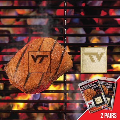 Virginia Tech Hokies NCAA Fan Brands Grill Logo(2 Pack)