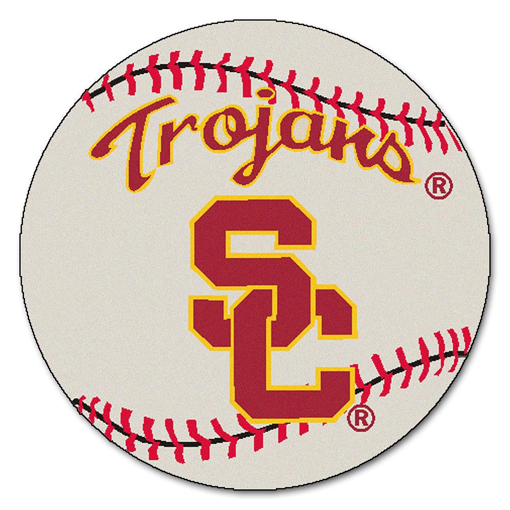 USC Trojans NCAA Baseball Round Floor Mat (29)