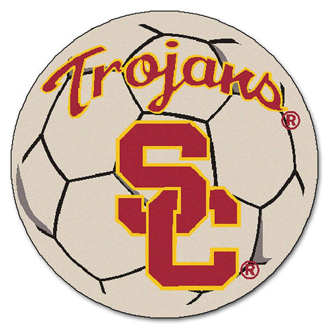 USC Trojans NCAA Soccer Ball Round Floor Mat (29)