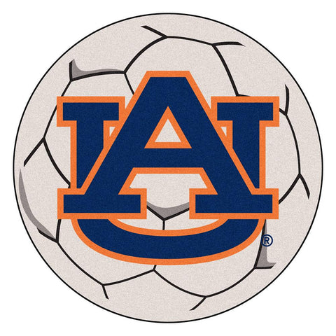 Auburn Tigers NCAA Soccer Ball Round Floor Mat (29) AU Logo