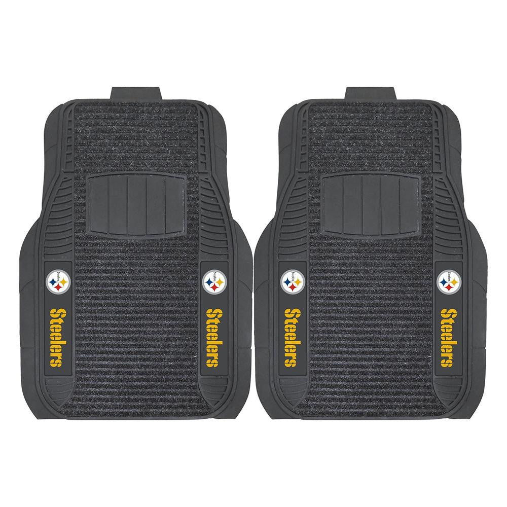 Pittsburgh Steelers NFL Deluxe 2-Piece Vinyl Car Mats (20x27)