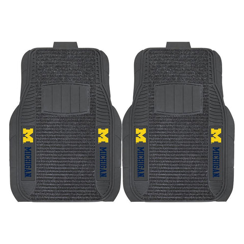 Michigan Wolverines NCAA Deluxe 2-Piece Vinyl Car Mats (20x27)