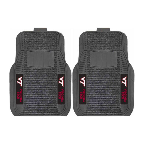 Virginia Tech Hokies NCAA Deluxe 2-Piece Vinyl Car Mats (20x27)