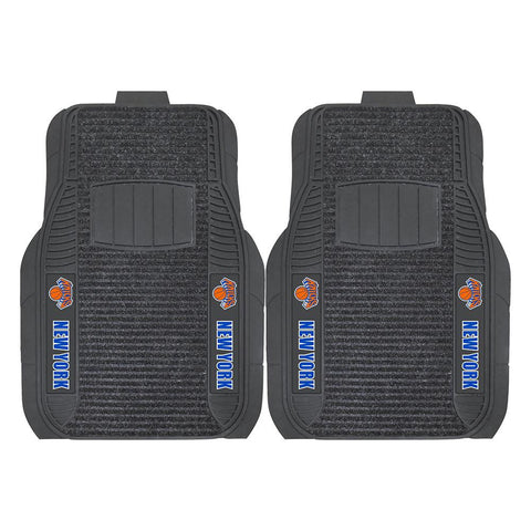 New York Knicks NBA Deluxe 2-Piece Vinyl Car Mats (20x27)