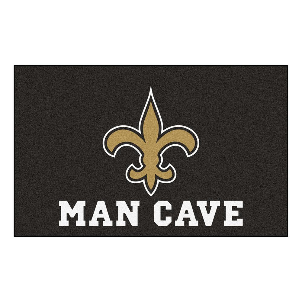 New Orleans Saints NFL Man Cave Ulti-Mat Floor Mat (60in x 96in)