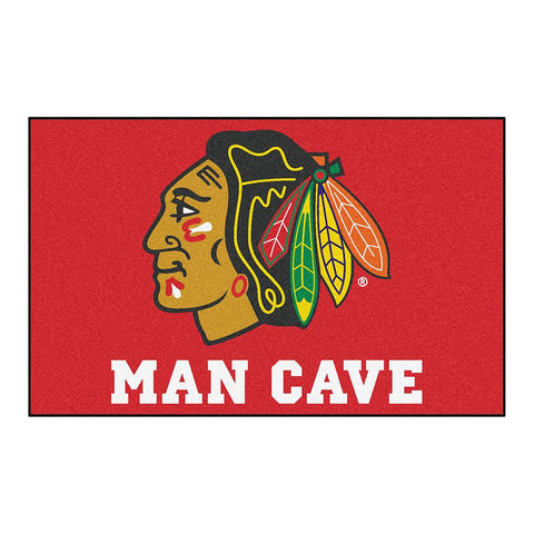 Chicago Blackhawks NHL Man Cave Ulti-Mat Floor Mat (60in x 96in)