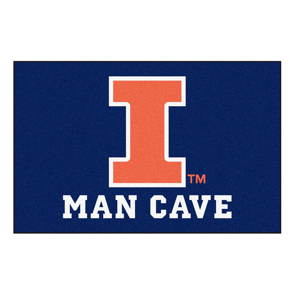 Illinois Fighting Illini NCAA Man Cave Starter Floor Mat (20in x 30in)