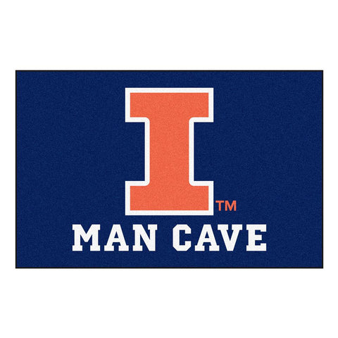 Illinois Fighting Illini NCAA Man Cave Starter Floor Mat (20in x 30in)