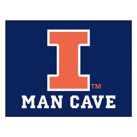 Illinois Fighting Illini NCAA Man Cave All-Star Floor Mat (34in x 45in)
