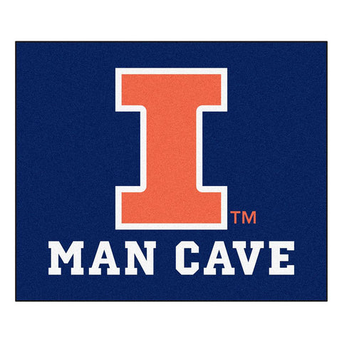 Illinois Fighting Illini NCAA Man Cave Tailgater Floor Mat (60in x 72in)