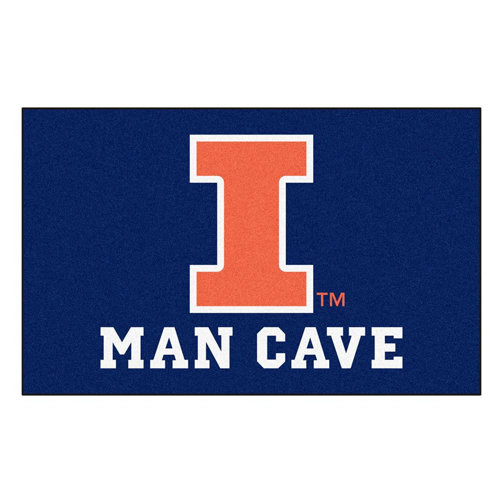 Illinois Fighting Illini NCAA Man Cave Ulti-Mat Floor Mat (60in x 96in)