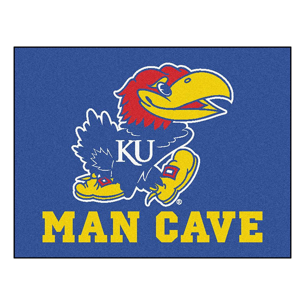 Kansas Jayhawks NCAA Man Cave All-Star Floor Mat (34in x 45in)