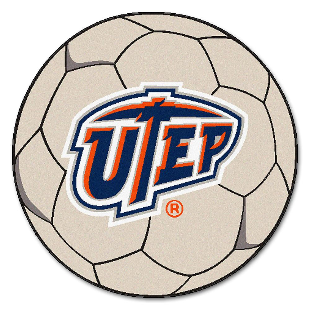 UTEP Miners NCAA Soccer Ball Round Floor Mat (29)