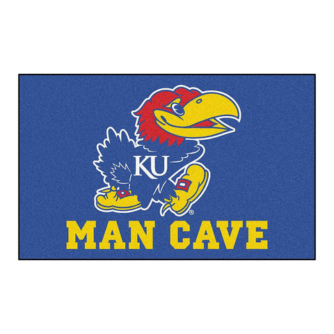 Kansas Jayhawks NCAA Man Cave Ulti-Mat Floor Mat (60in x 96in)