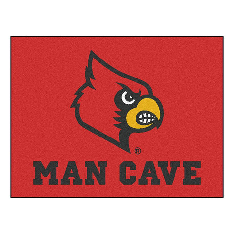 Louisville Cardinals NCAA Man Cave All-Star Floor Mat (34in x 45in)