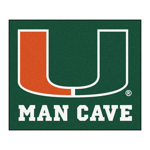 Miami Hurricanes NCAA Man Cave Tailgater Floor Mat (60in x 72in)