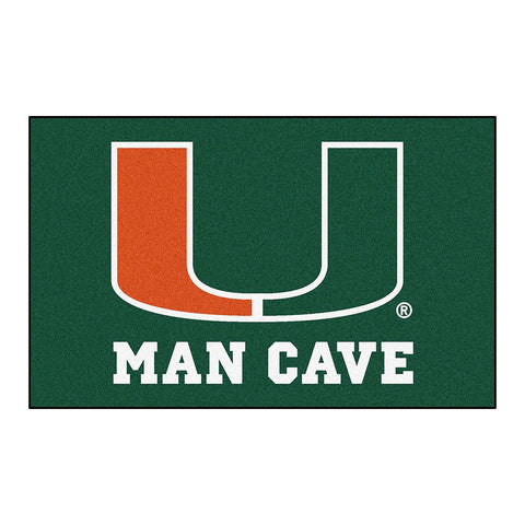 Miami Hurricanes NCAA Man Cave Ulti-Mat Floor Mat (60in x 96in)