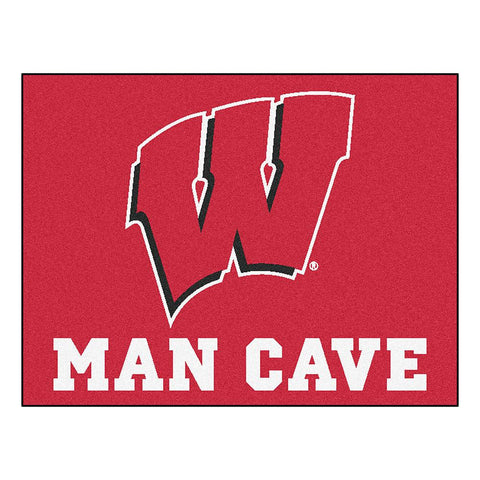 Wisconsin Badgers NCAA Man Cave All-Star Floor Mat (34in x 45in)