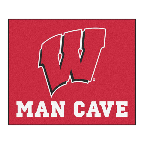 Wisconsin Badgers NCAA Man Cave Tailgater Floor Mat (60in x 72in)