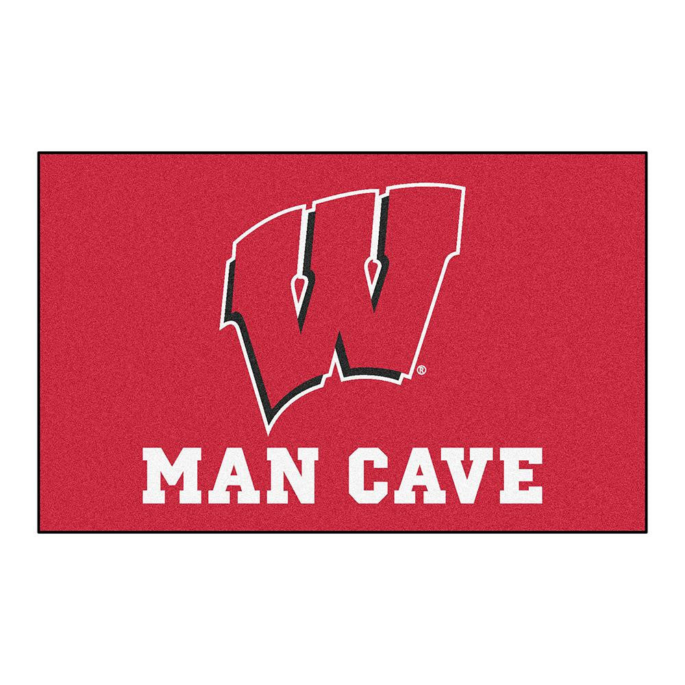 Wisconsin Badgers NCAA Man Cave Ulti-Mat Floor Mat (60in x 96in)