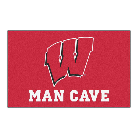 Wisconsin Badgers NCAA Man Cave Ulti-Mat Floor Mat (60in x 96in)