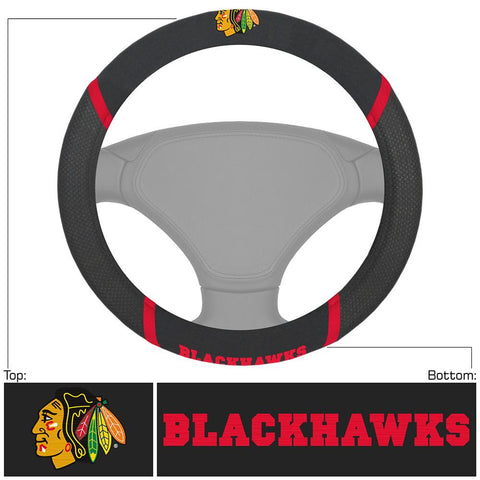 Chicago Blackhawks NHL Polyester Steering Wheel Cover