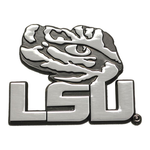 LSU Tigers NCAA Chrome Car Emblem (2.3in x 3.7in)
