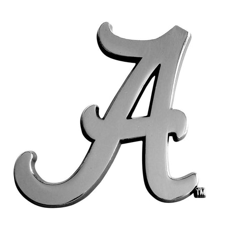 Alabama Crimson Tide NCAA Chrome Car Emblem (2.3in x 3.7in)