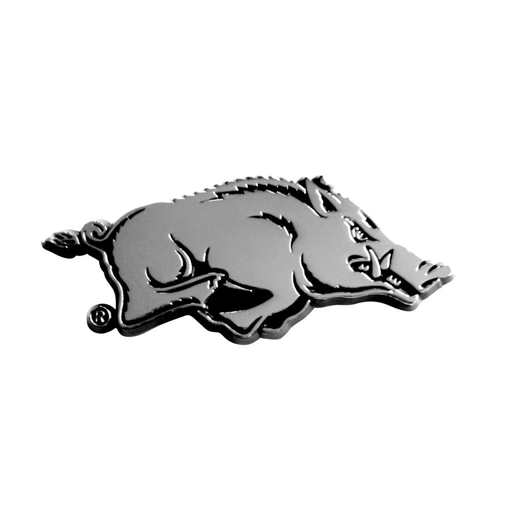 Arkansas Razorbacks NCAA Chrome Car Emblem (2.3in x 3.7in)