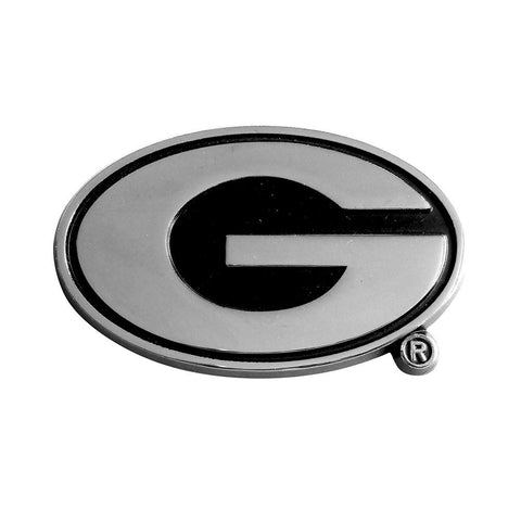 Georgia Bulldogs NCAA Chrome Car Emblem (2.3in x 3.7in)
