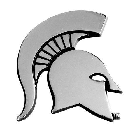 Michigan State Spartans NCAA Chrome Car Emblem (2.3in x 3.7in)