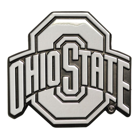 Ohio State Buckeyes NCAA Chrome Car Emblem (2.3in x 3.7in)