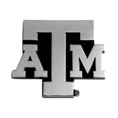 Texas A&M Aggies NCAA Chrome Car Emblem (2.3in x 3.7in)