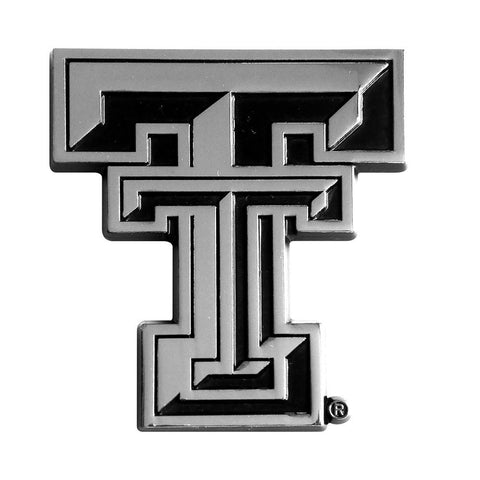 Texas Tech Red Raiders NCAA Chrome Car Emblem (2.3in x 3.7in)