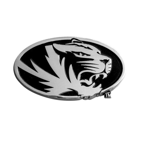Missouri Tigers NCAA Chrome Car Emblem (2.3in x 3.7in)