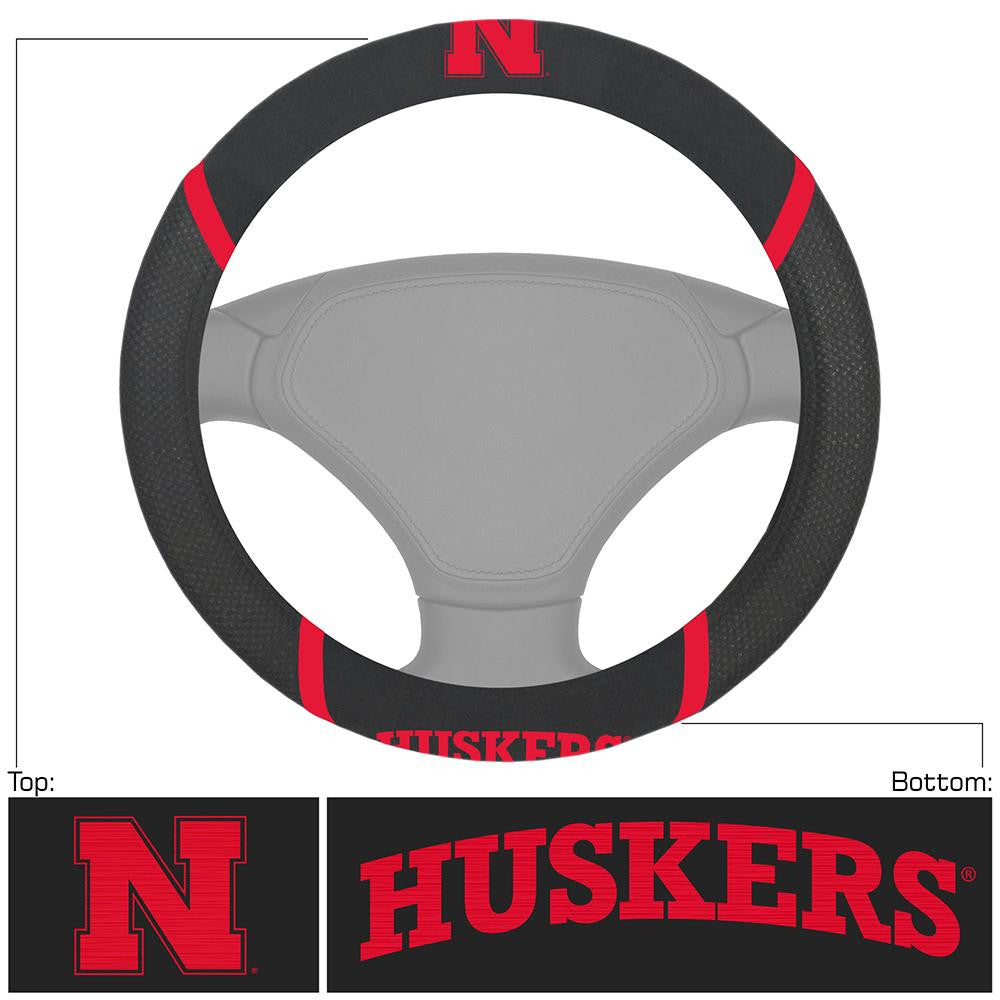 Nebraska Cornhuskers NCAA Polyester Steering Wheel Cover