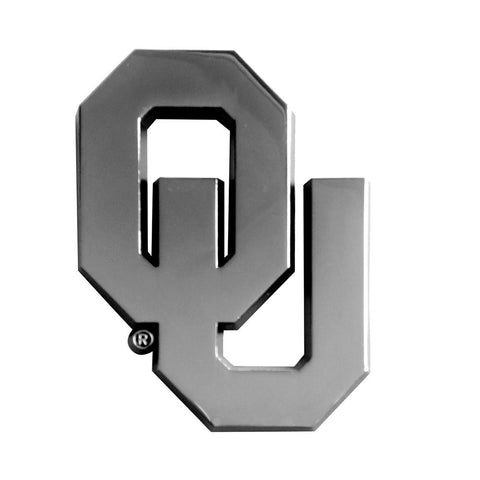 Oklahoma Sooners NCAA Chrome Car Emblem (2.3in x 3.7in)