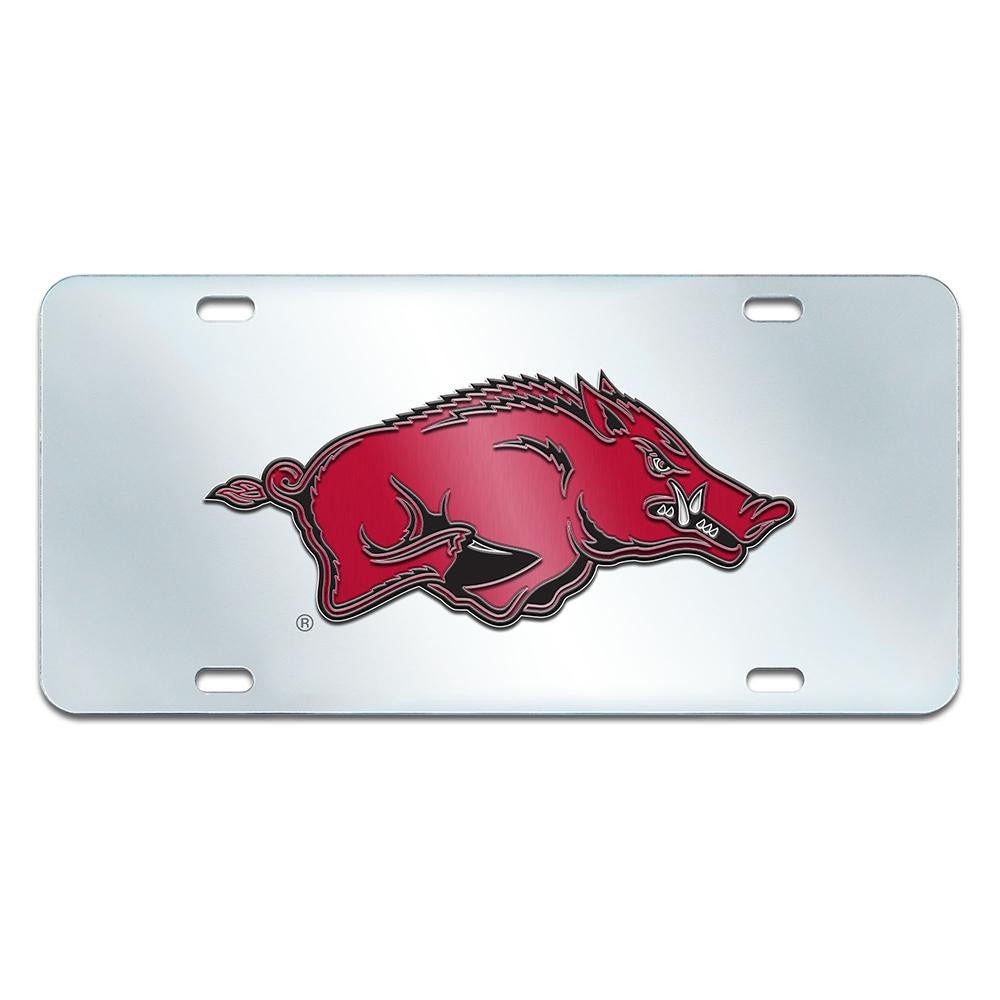 Arkansas Razorbacks NCAA License Plate-Inlaid