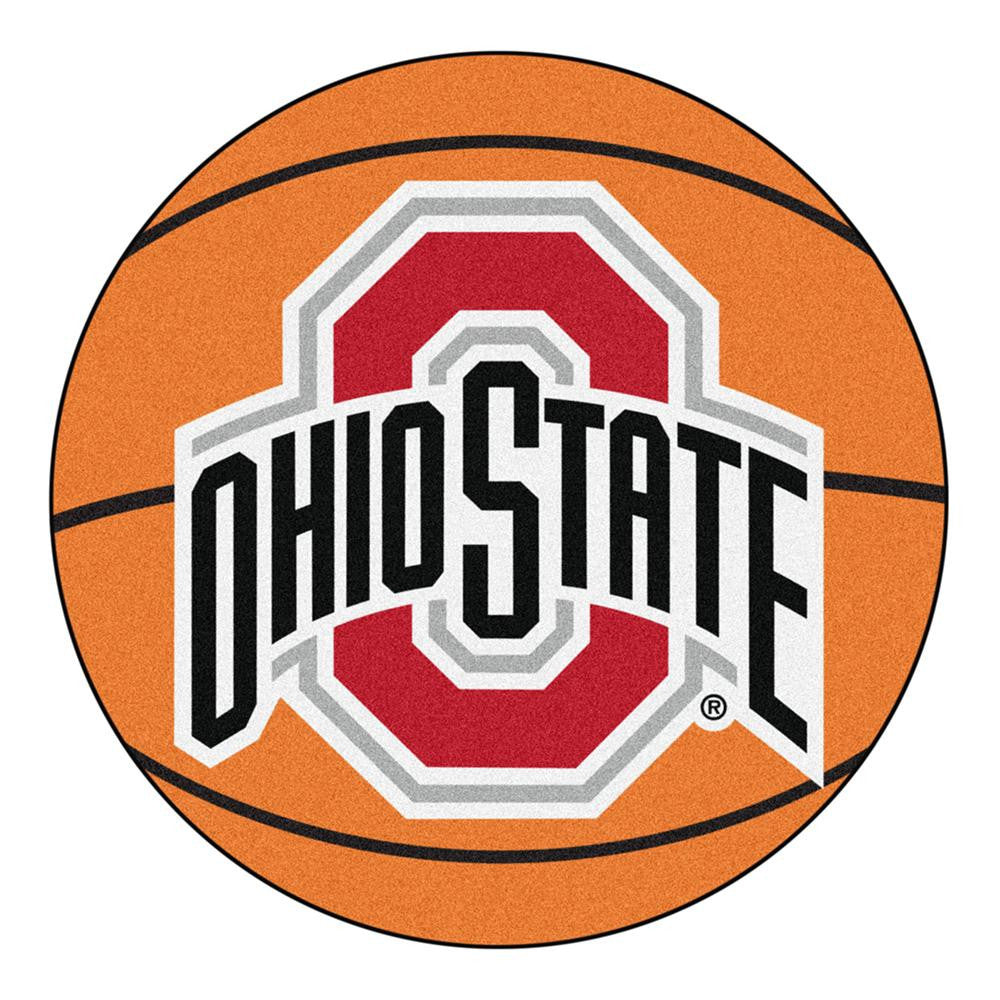 Ohio State Buckeyes NCAA Basketball Round Floor Mat (29)