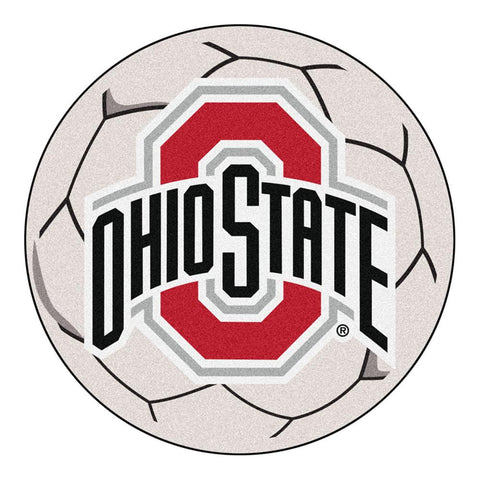Ohio State Buckeyes NCAA Soccer Ball Round Floor Mat (29)