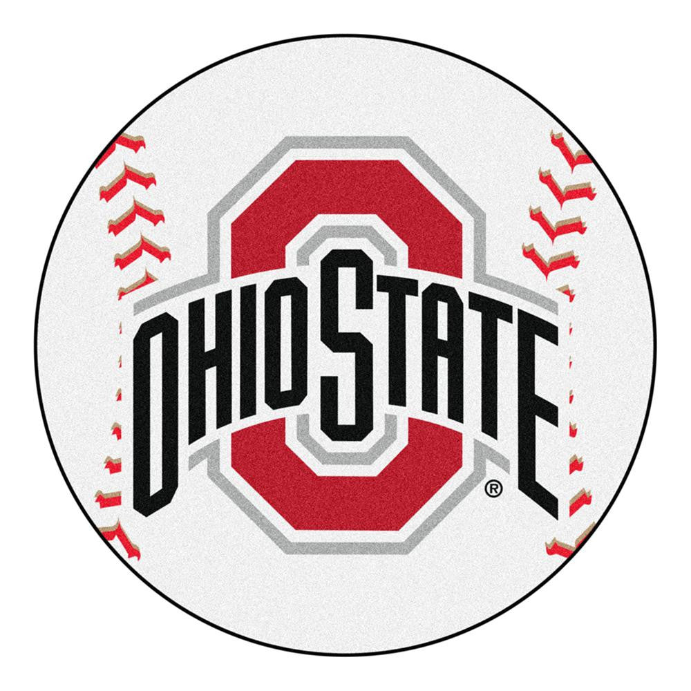 Ohio State Buckeyes NCAA Baseball Round Floor Mat (29)