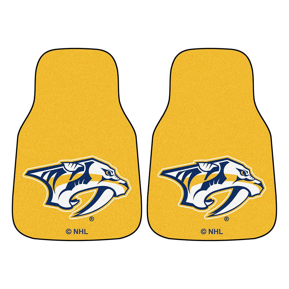 Nashville Predators NHL 2-Piece Printed Carpet Car Mats (18x27)