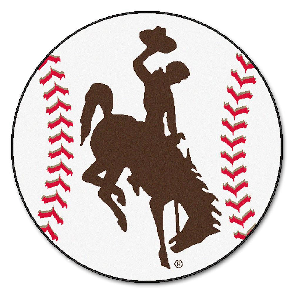 Wyoming Cowboys NCAA Baseball Round Floor Mat (29)